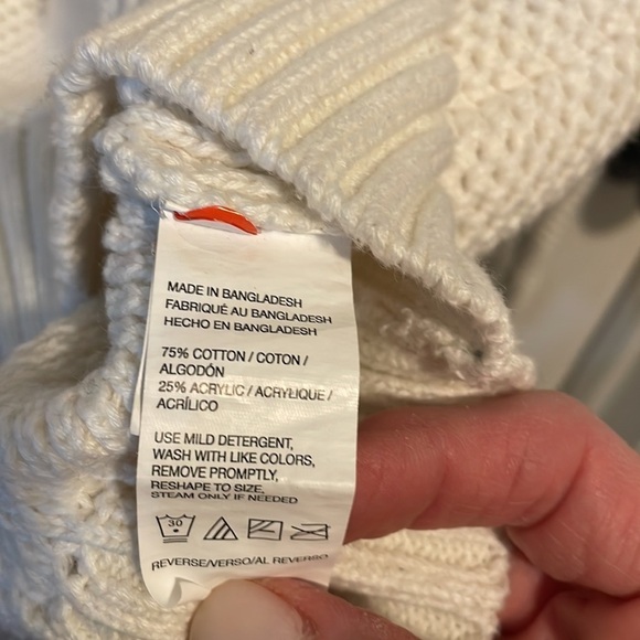 IZOD Men's 5GG Long Sleeve Sweater Honeycomb FAI, Vanilla ice, Small - Picture 5 of 9